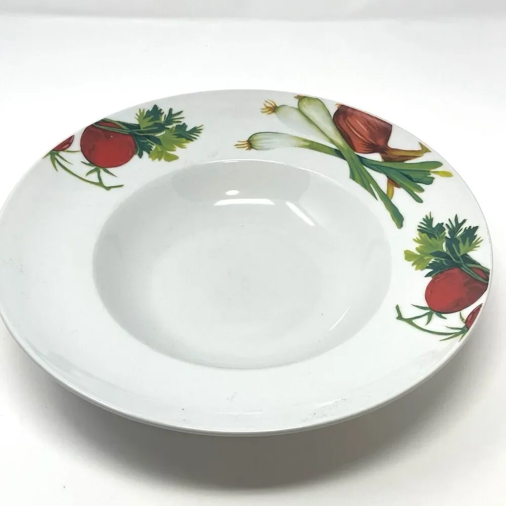 Gibson Meritage Wide Rim Serving‎ Bowl Olive Pattern 12
